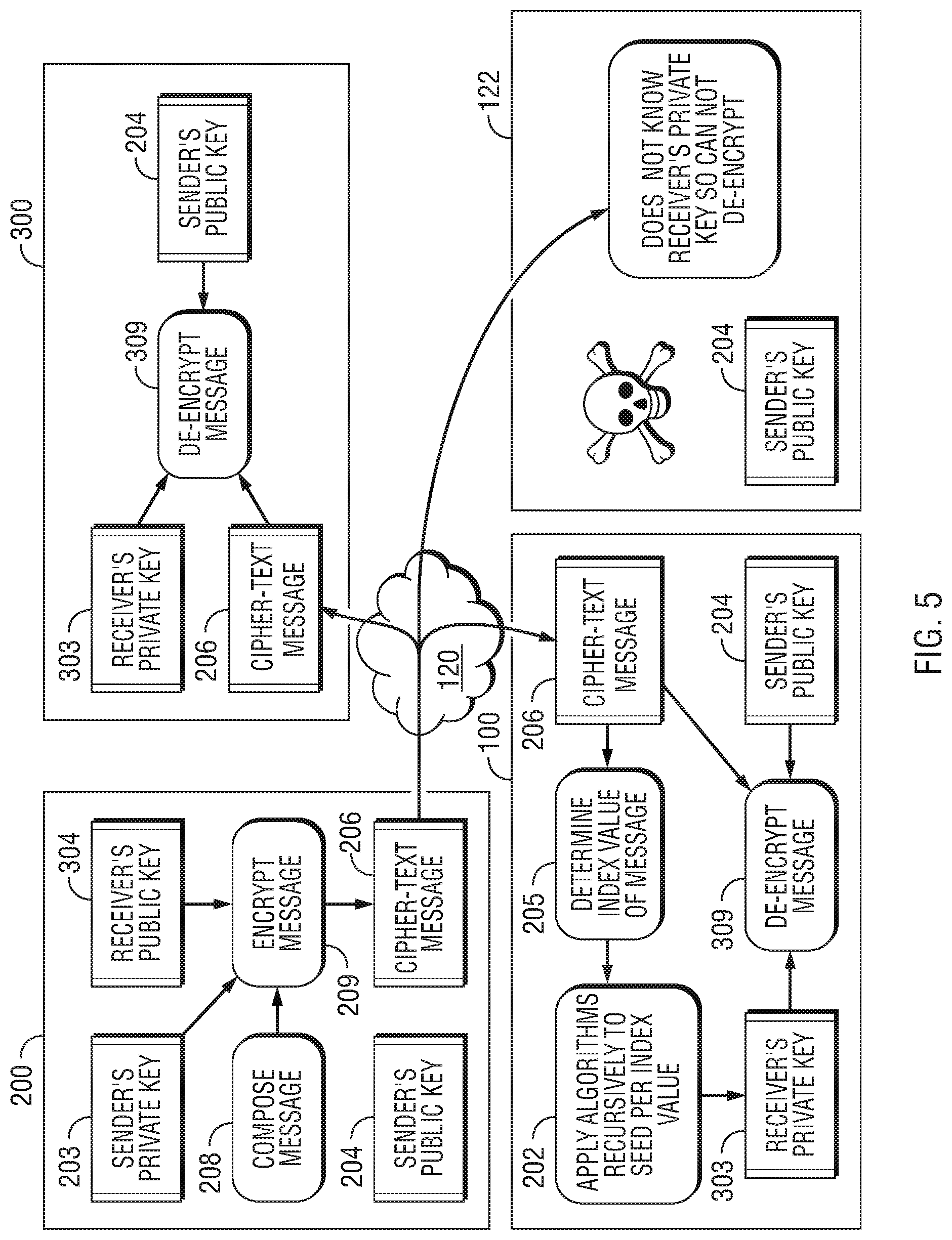 US10574451B2, drawing sheet 6 of 13