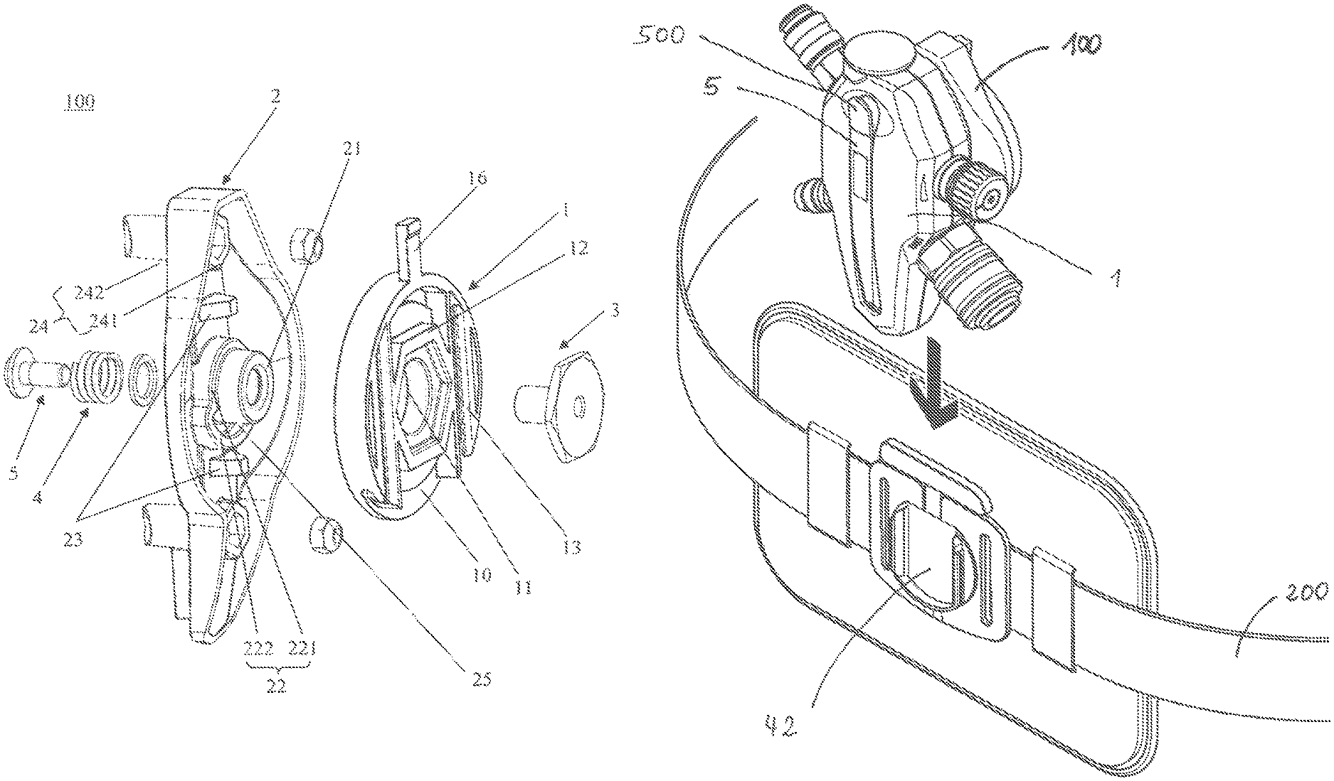 US10690178B2, drawing sheet 1