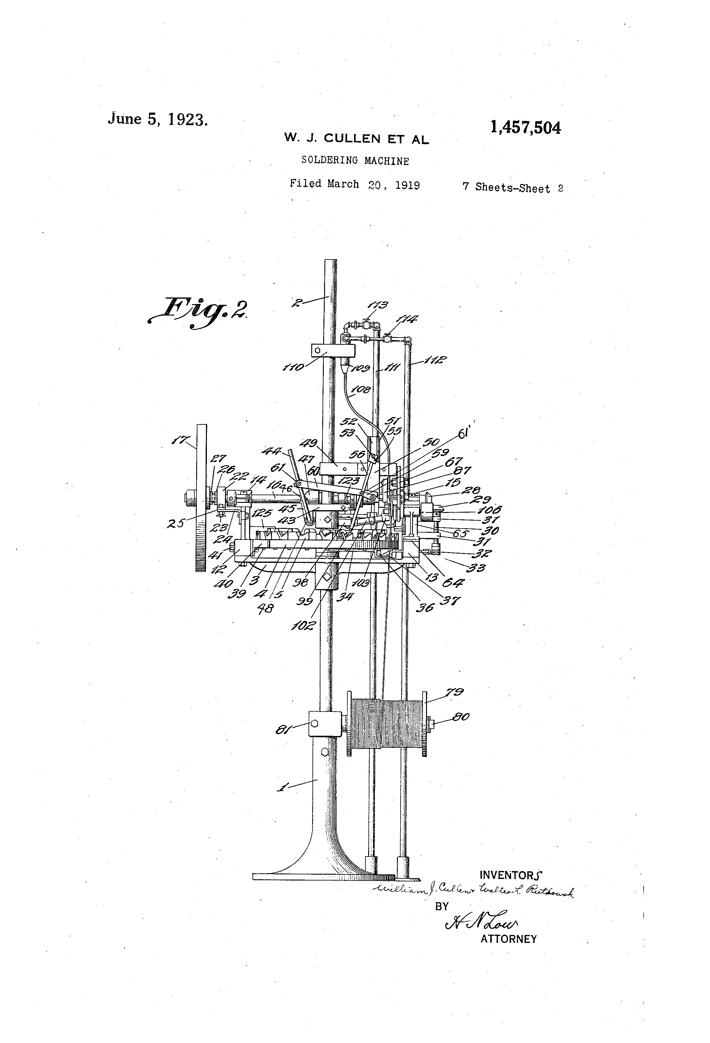 US1457504A, drawing sheet 2 of 14
