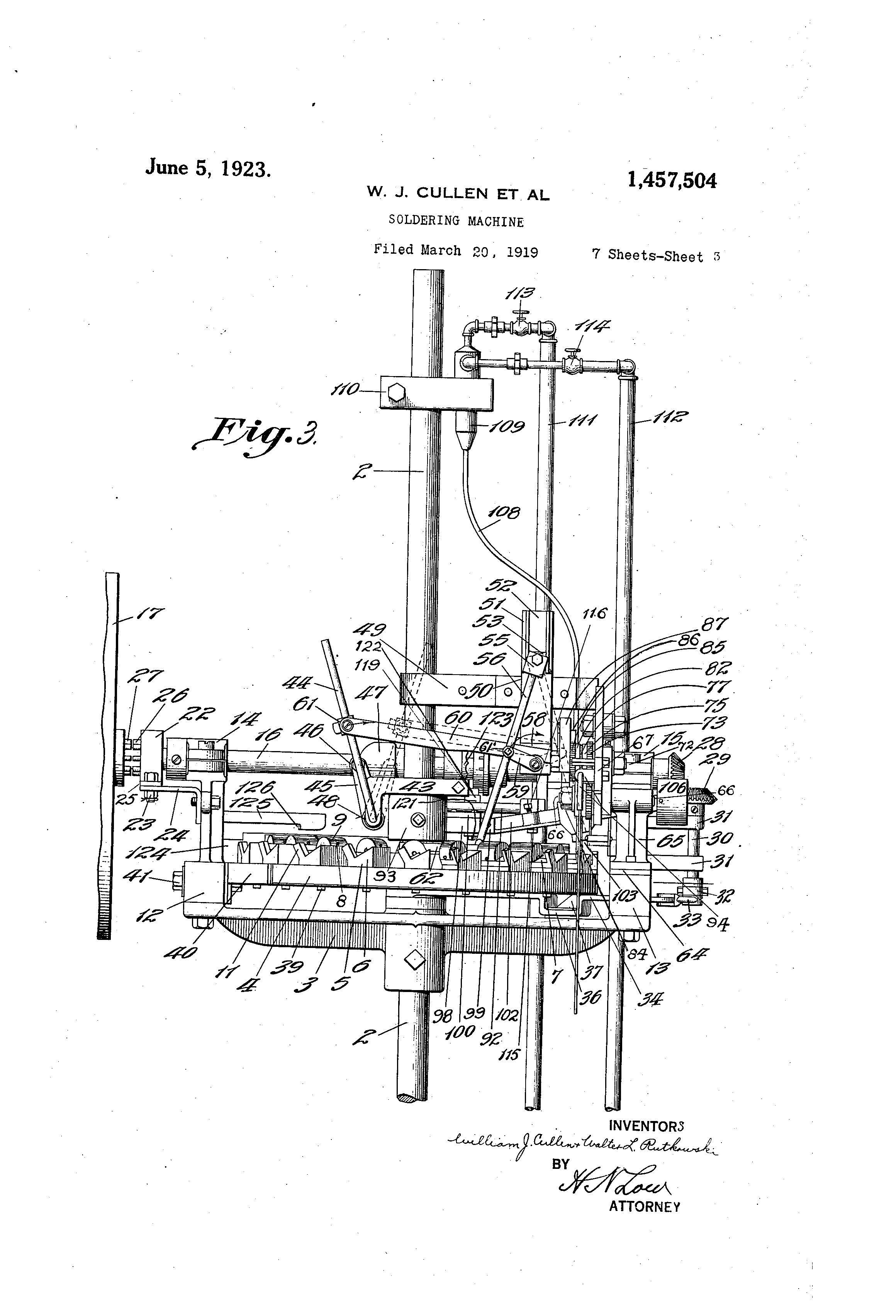 US1457504A, drawing sheet 3 of 14