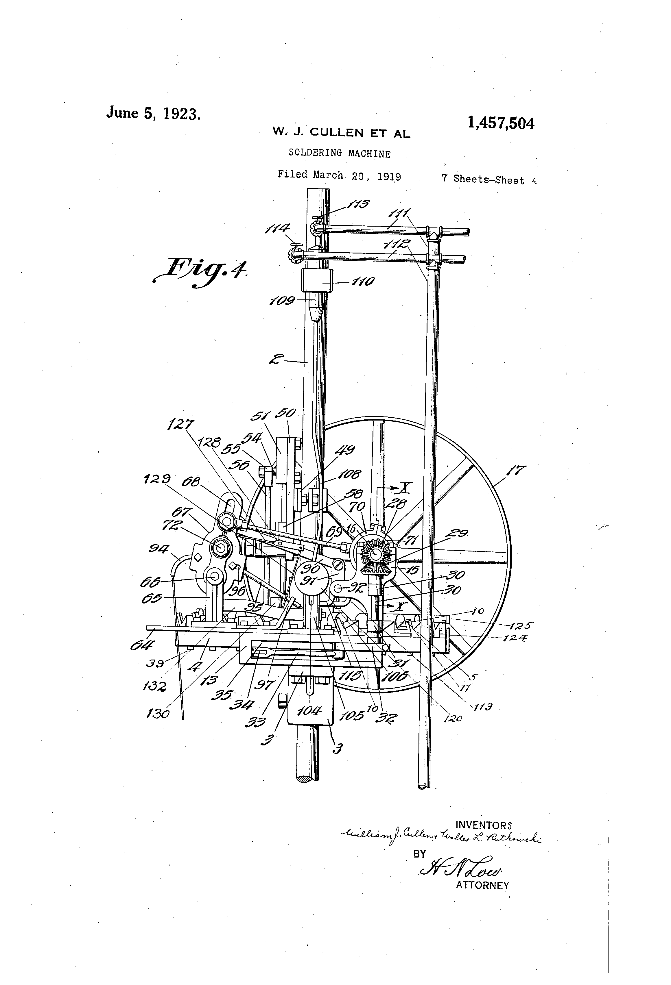 US1457504A, drawing sheet 4 of 14