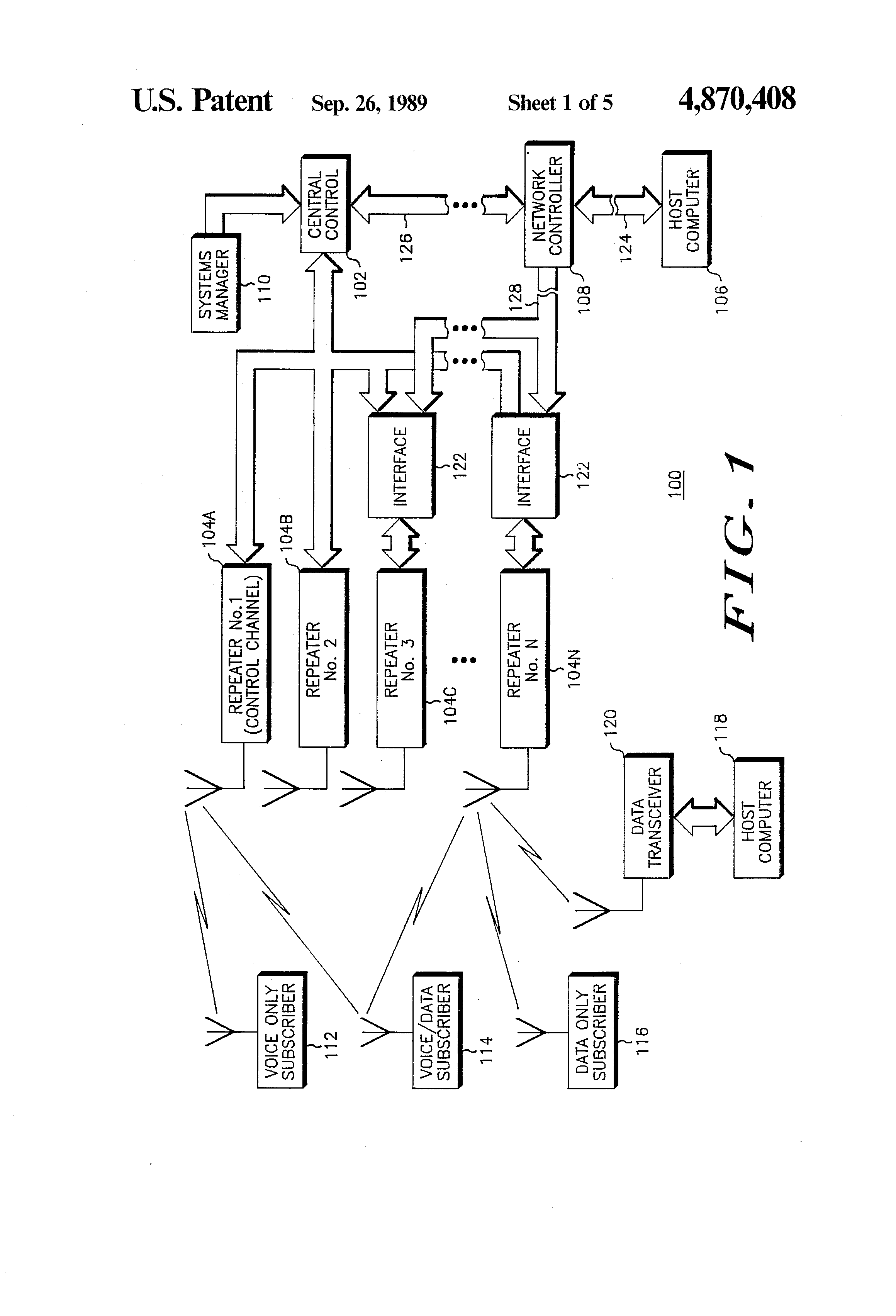 US4870408A, drawing sheet 1