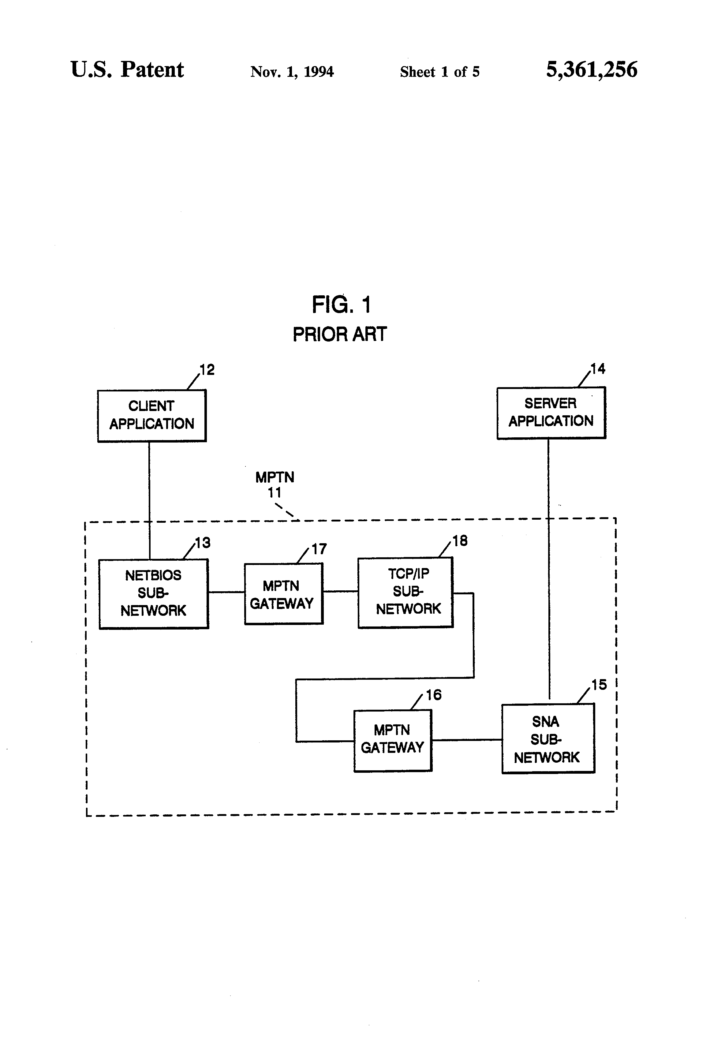 US5361256A, drawing sheet 1