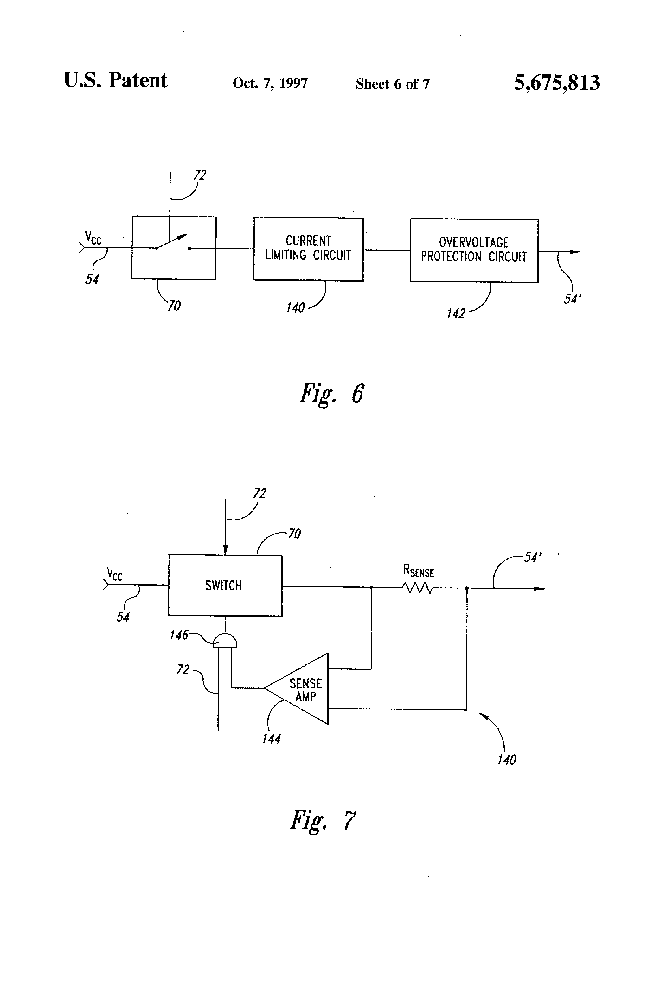 US5675813A, drawing sheet 6 of 7