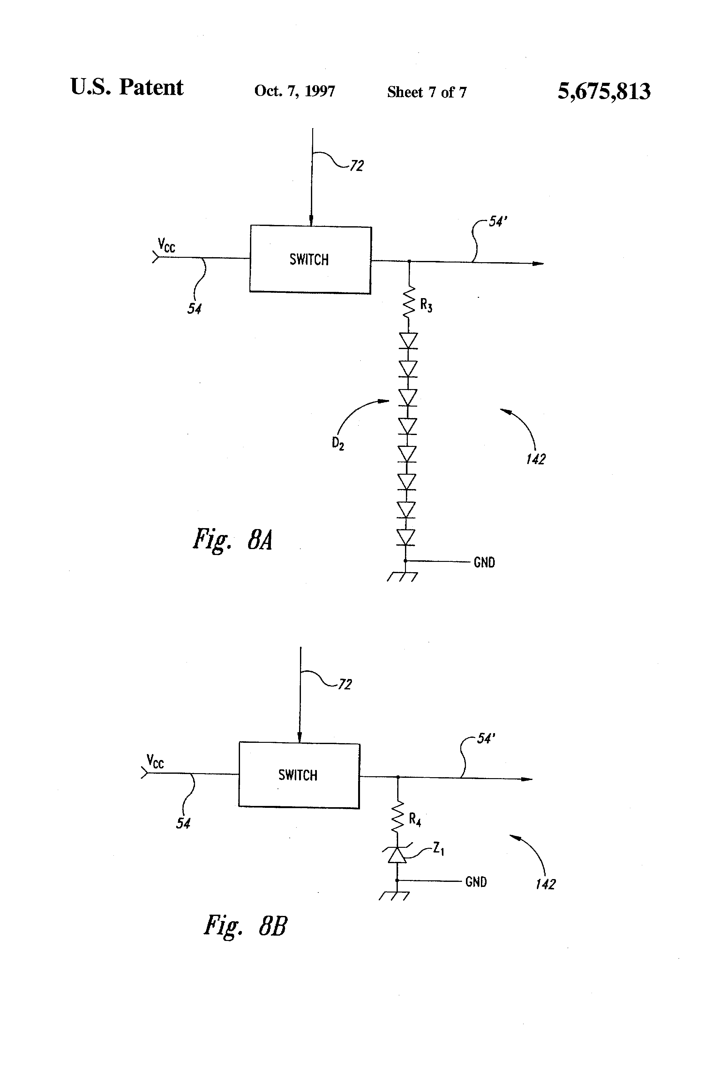 US5675813A, drawing sheet 7 of 7