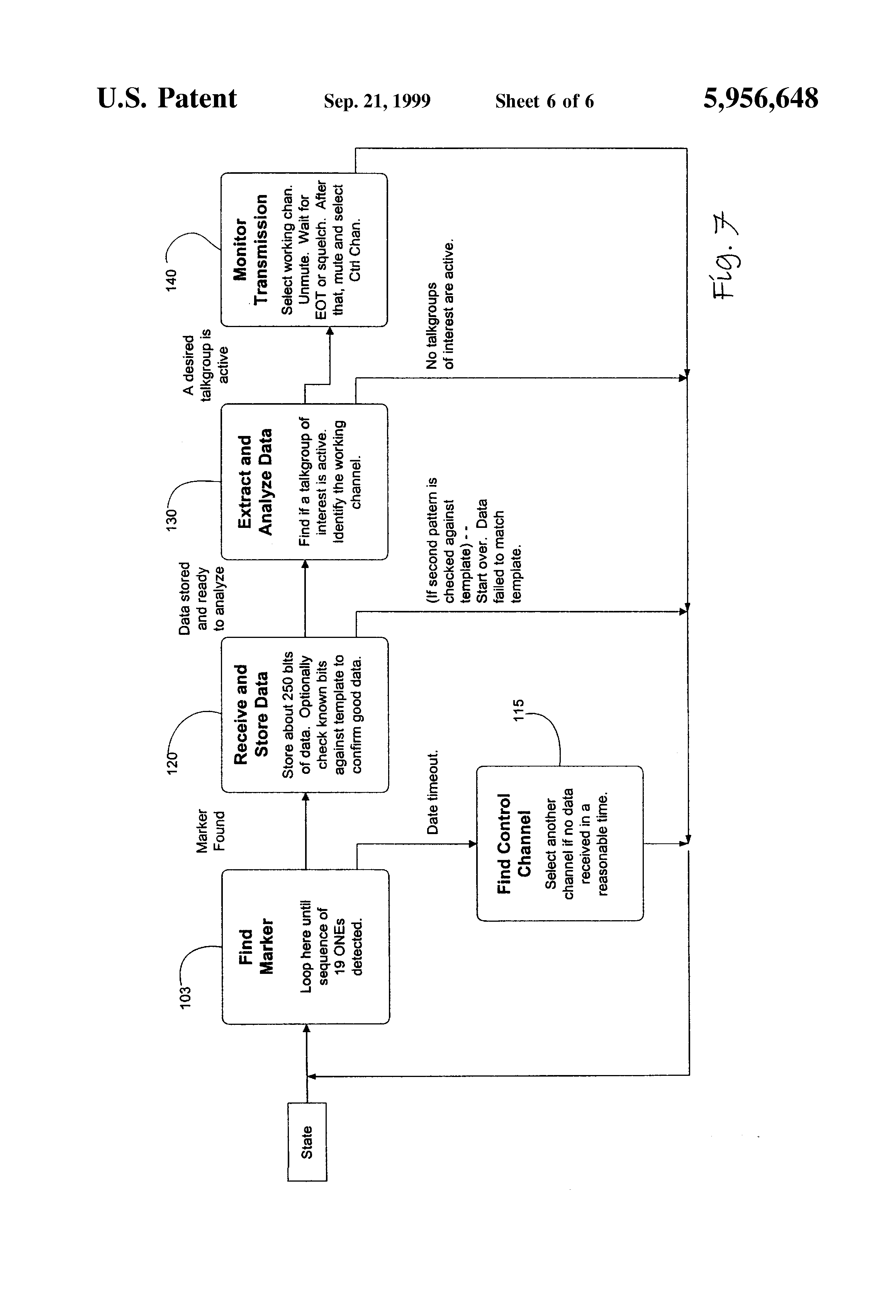 US5956648A, drawing sheet 6 of 12