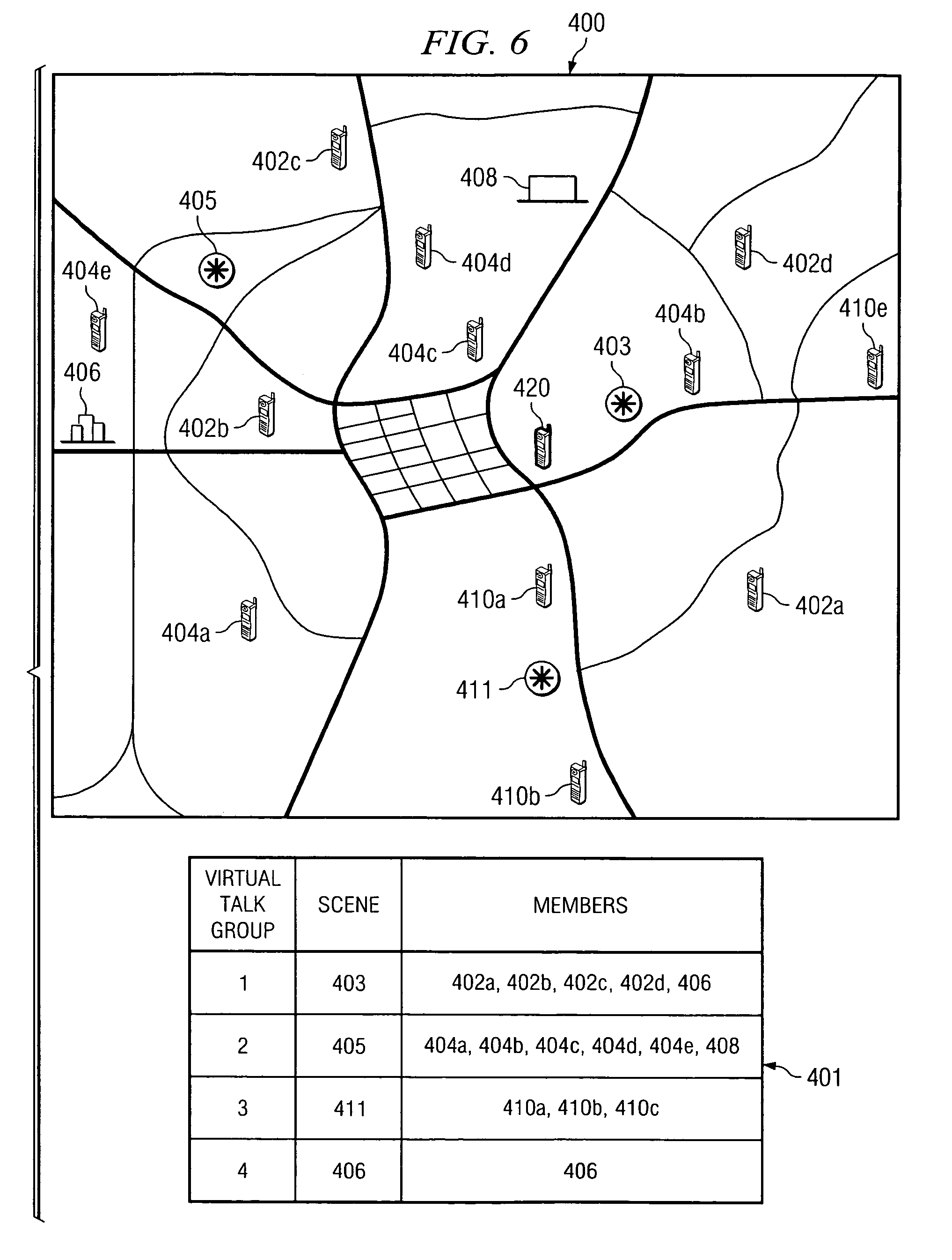 US7636339B2, drawing sheet 6 of 7