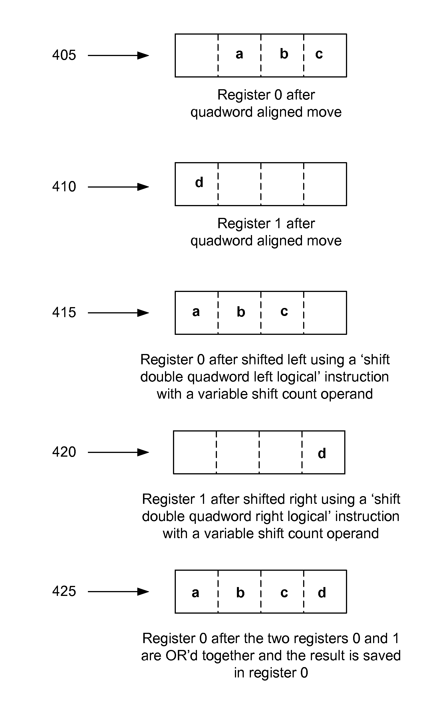 US8024552B2, drawing sheet 6 of 6