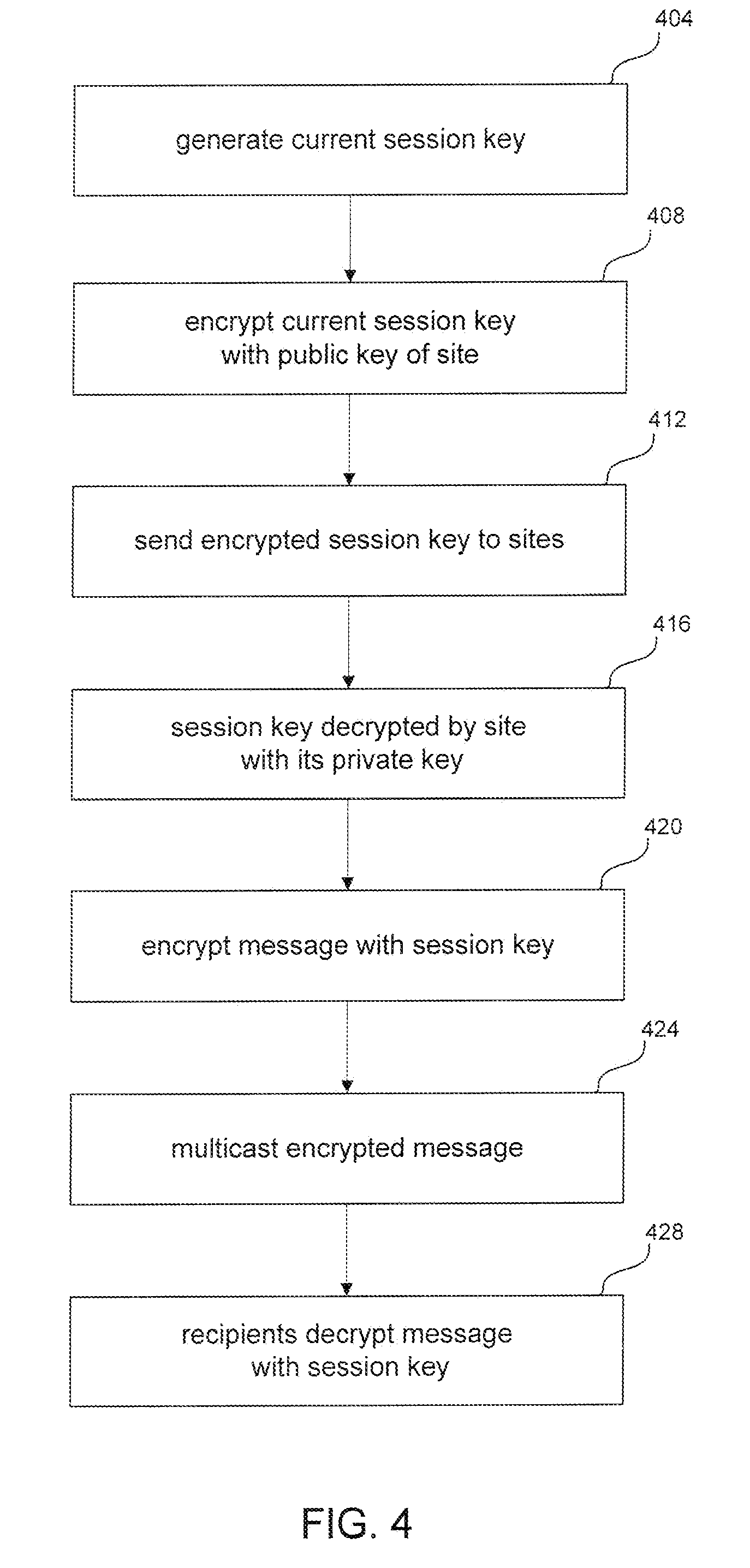 US8255684B2, drawing sheet 5 of 5