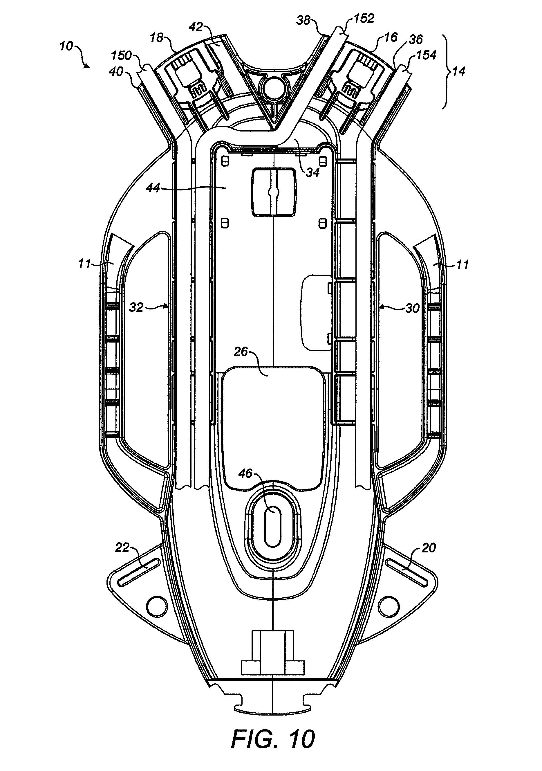 US8608040B2, drawing sheet 11 of 12