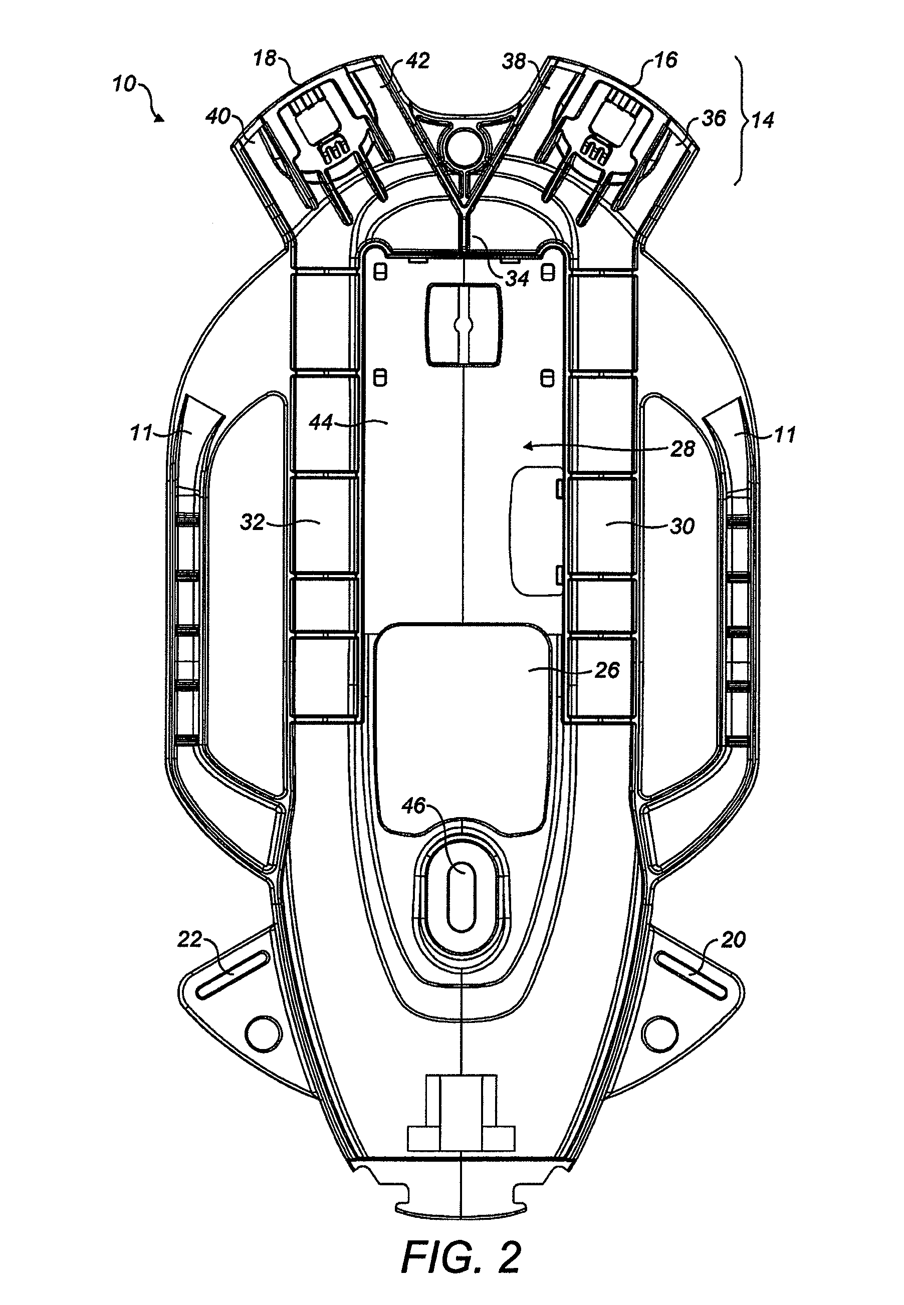 US8608040B2, drawing sheet 3 of 12