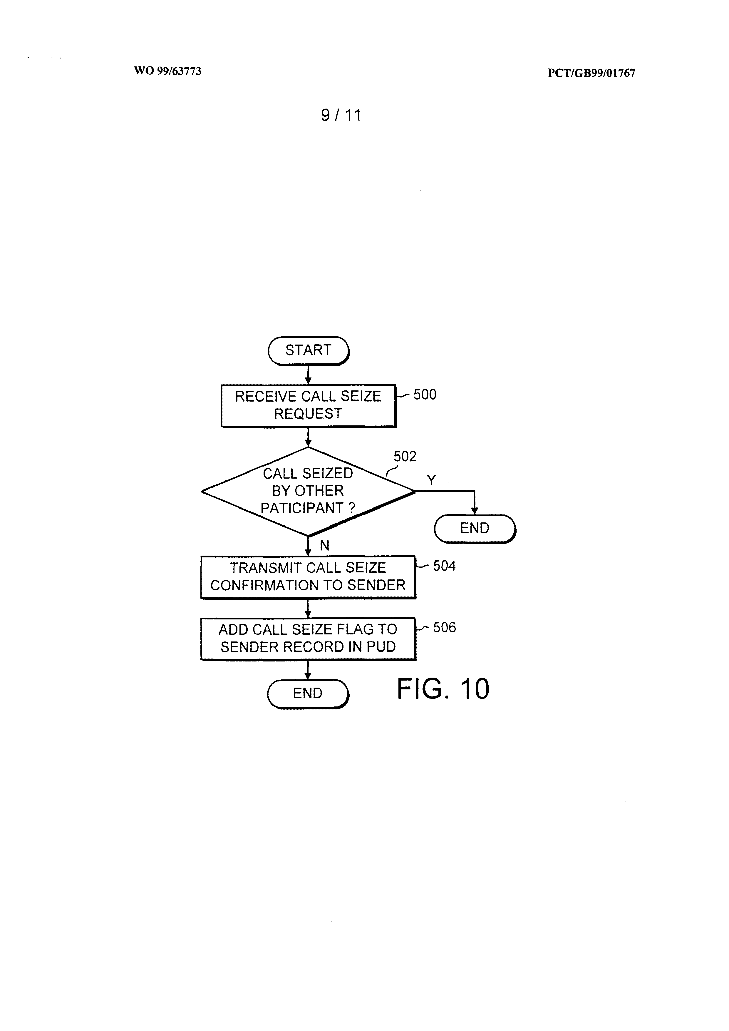 WO9963773A1, drawing sheet 9 of 11